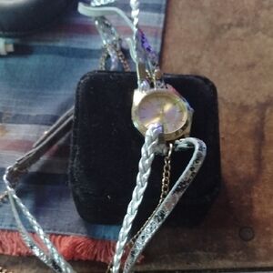 Elegant Carude Silver and Gold Multi Layered Women's Watch/Bracelet